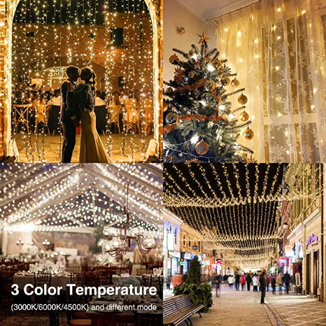 Twinkle String Lights with Remote Control Timer 300 Led USB Powered for Window Curtain
